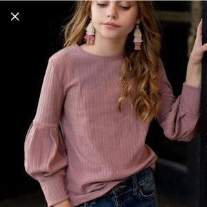 NWOT Joyfolie/Mia Belle burgundy sweater holidays